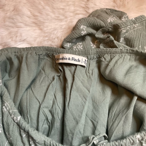 Abercrombie & Fitch Sage Green Floral Mini Dress - Picture 5 of 5